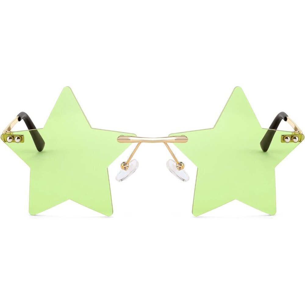 Rimless Star Shape Sunglasses Unisex Trendy UV400 Polycarbonate